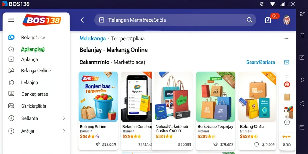 Tampilan antarmuka BOS138 yang intuitif untuk belanja online.