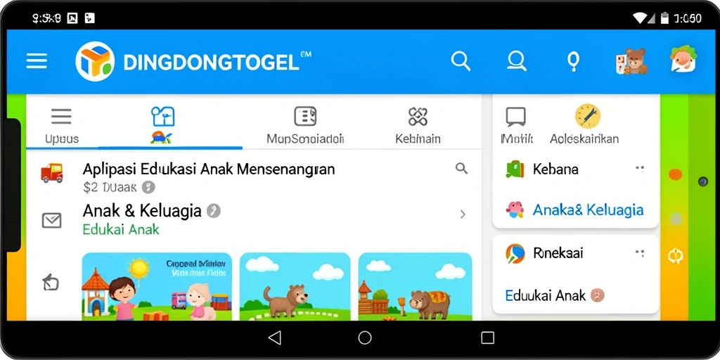 Tampilan antarmuka <strong>DINGDONGTOGEL</strong> yang menarik dan interaktif untuk anak-anak.