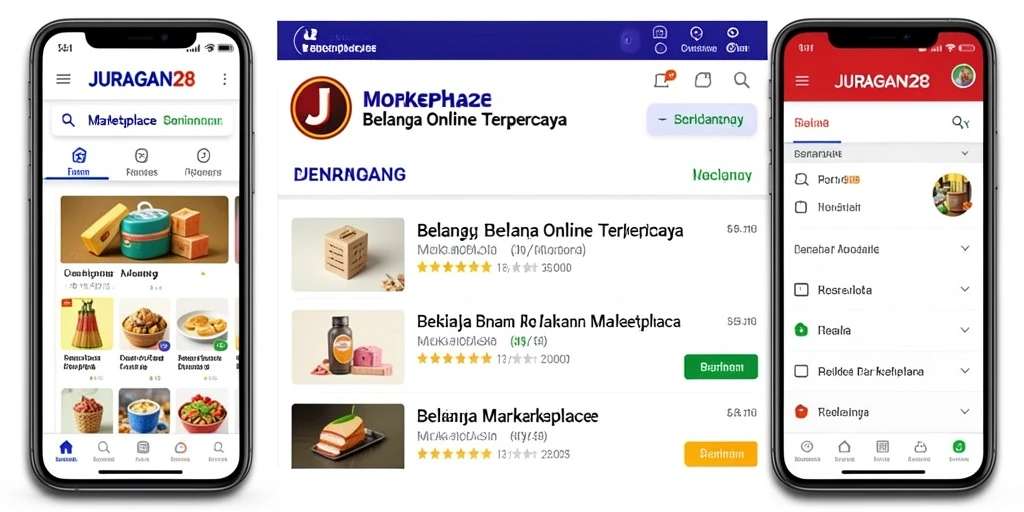 Tampilan antarmuka pengguna JURAGAN28 yang ramah dan menarik.