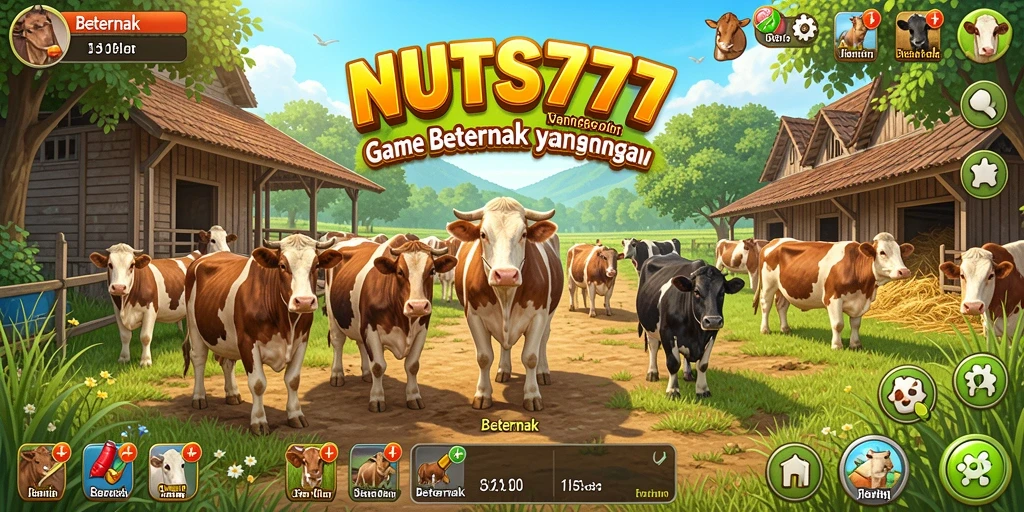 Tampilan menarik dari antarmuka game Beternak NUTS777.