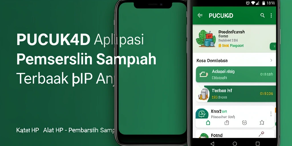 Tampilan antarmuka PUCUK4D yang intuitif dan sederhana untuk Pembersih Sampah.