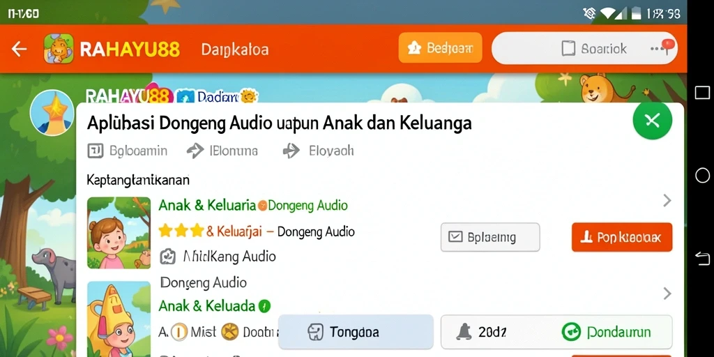 Tampilan antarmuka RAHAYU88 yang ramah anak dan menarik.