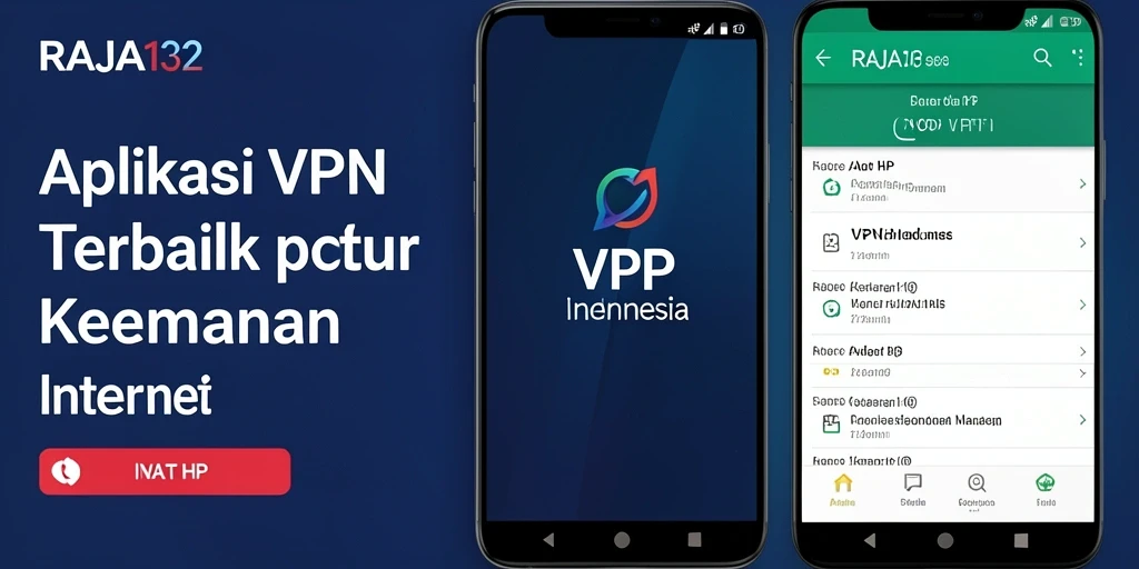 Antarmuka aplikasi RAJA132 untuk penggunaan VPN yang mudah dan cepat.