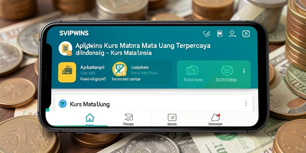 Tampilan antarmuka SVIPWINS dengan informasi kurs mata uang.