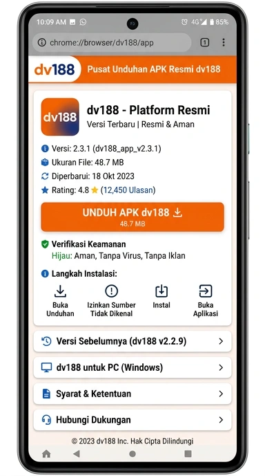 Unduh dan Instal APK dv188 untuk Android di Indonesia
